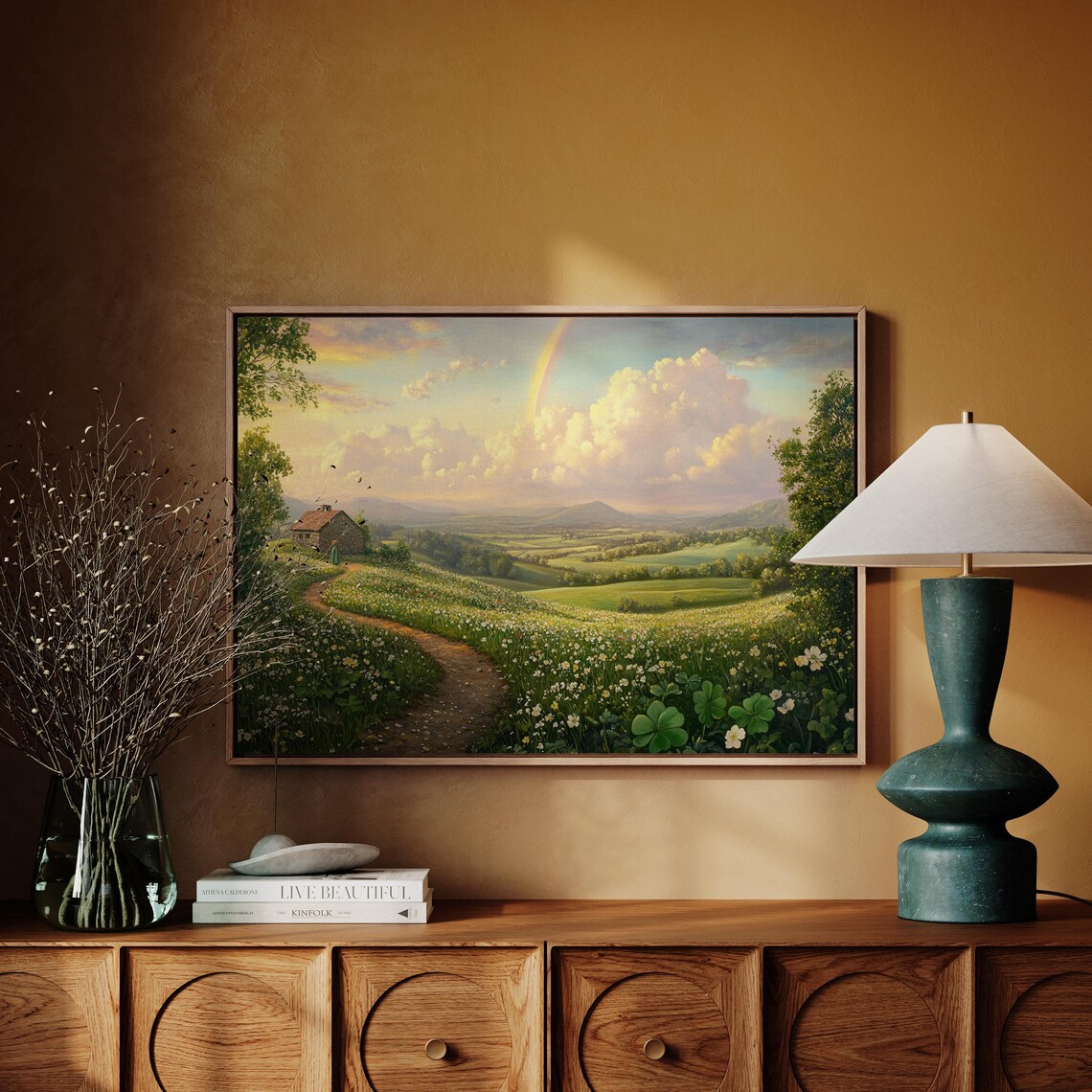 Enchanting Sunset Countryside Wall Art, Rustic Landscape - Image 4