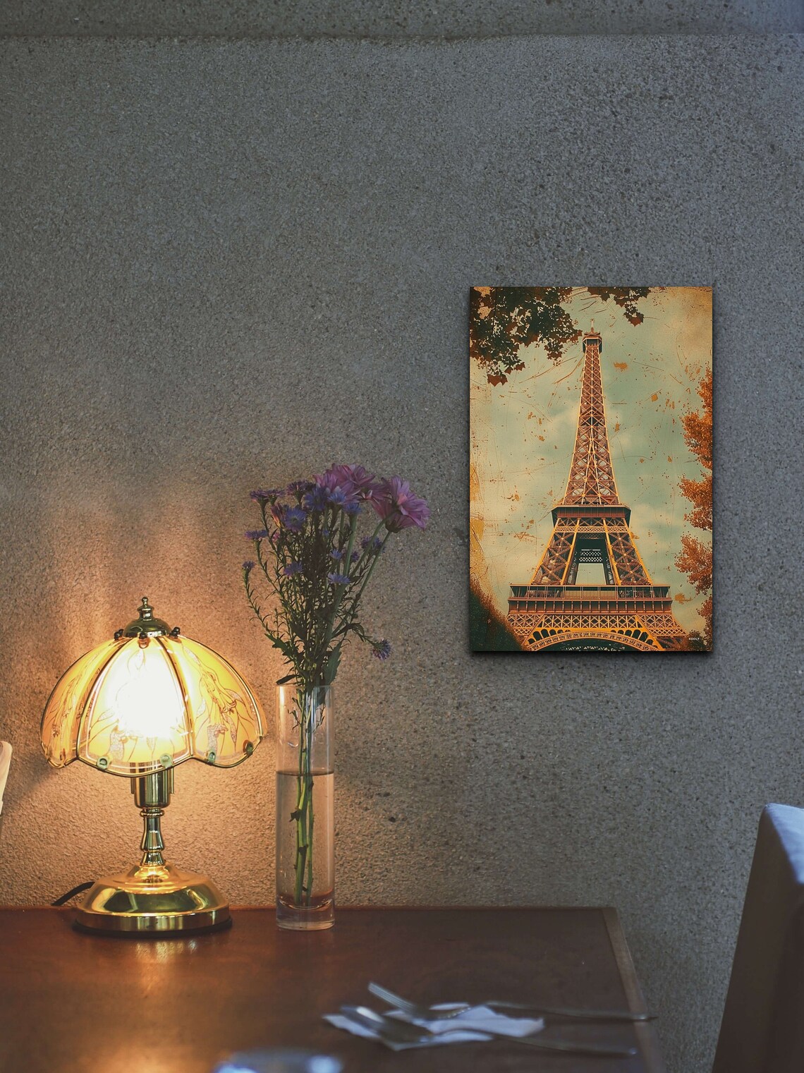 Eiffel Tower Mid-Century Modern Art Print - Image 5