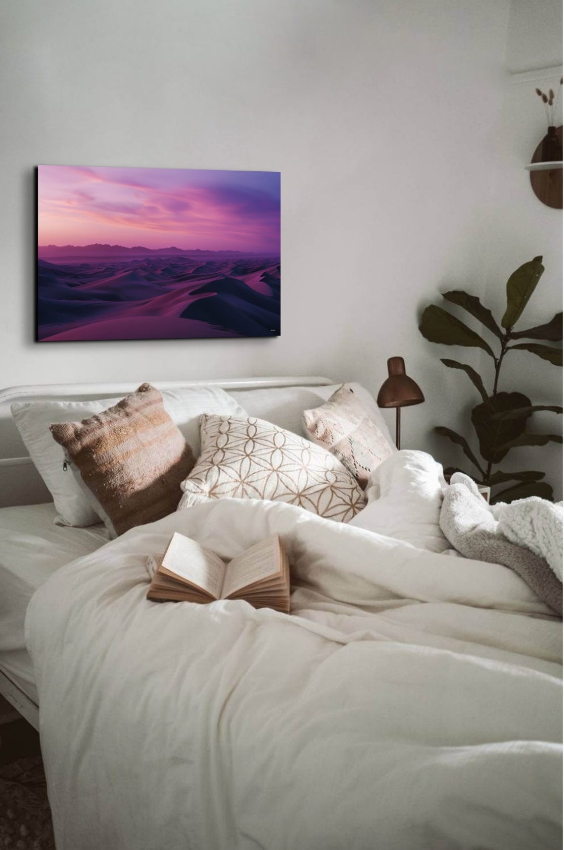 Desert Dunes At Dusk Pink Purple Sunset Minimalist Photo Style Poster - Image 6