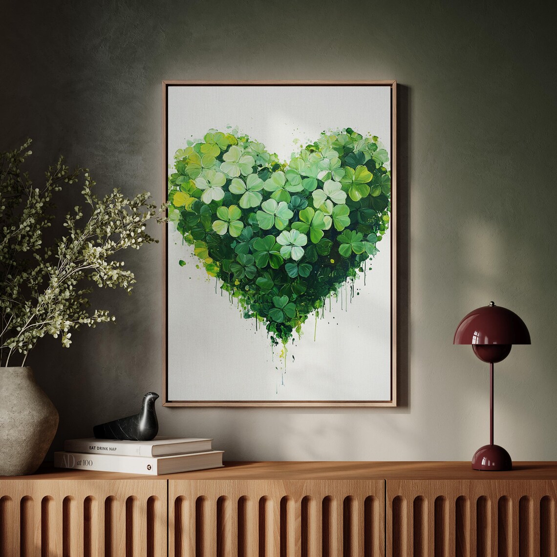 Heart Shaped Clover Art Print, Nature Themed - Image 7
