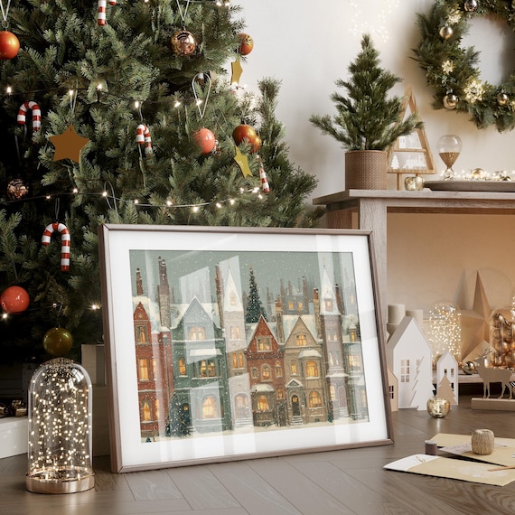 Victorian Christmas Town, Winter Village Poster