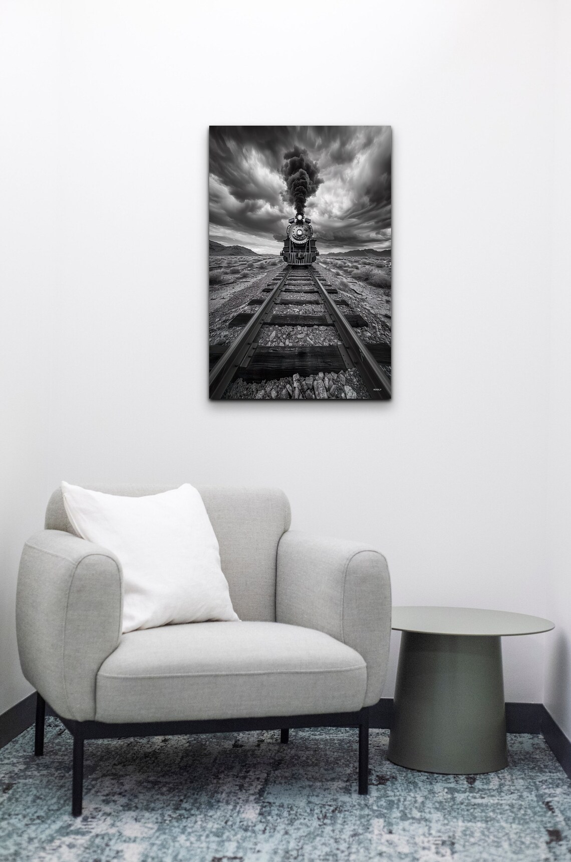 Minimalist Train Wall Art Print, Railway Decor - Image 5