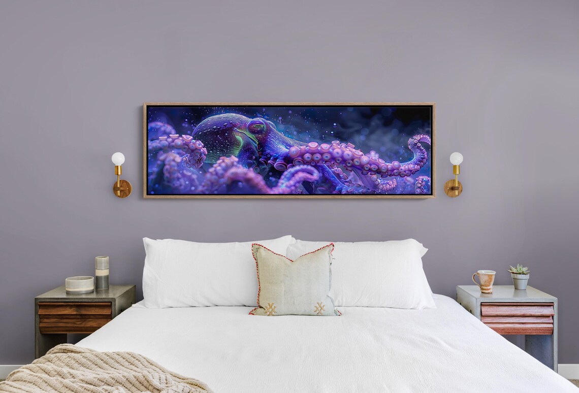 Octopus Wall Art Print, Contemporary Ocean Decor - Image 5