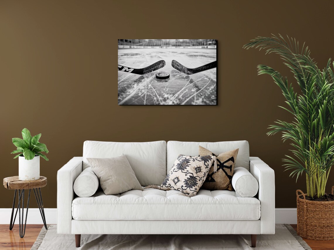 Ice Hockey Black And White Style Art Print - Image 5