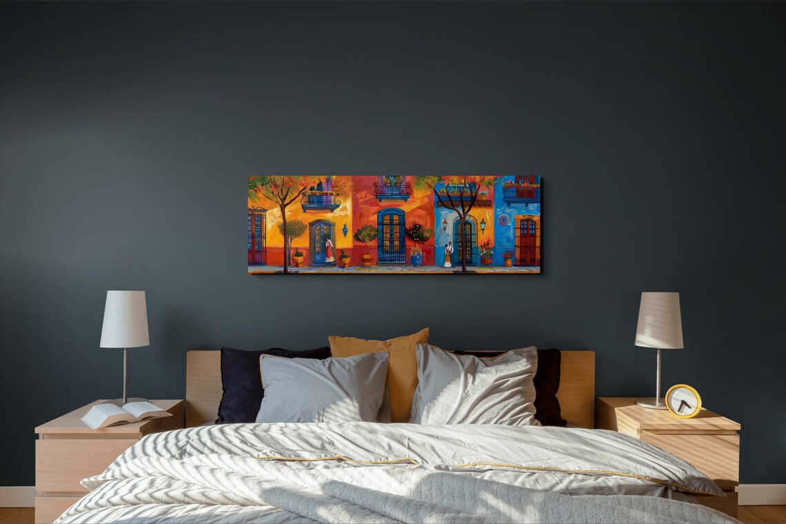 Mexican Villas Abstract Art Print, Southwestern City - Image 6