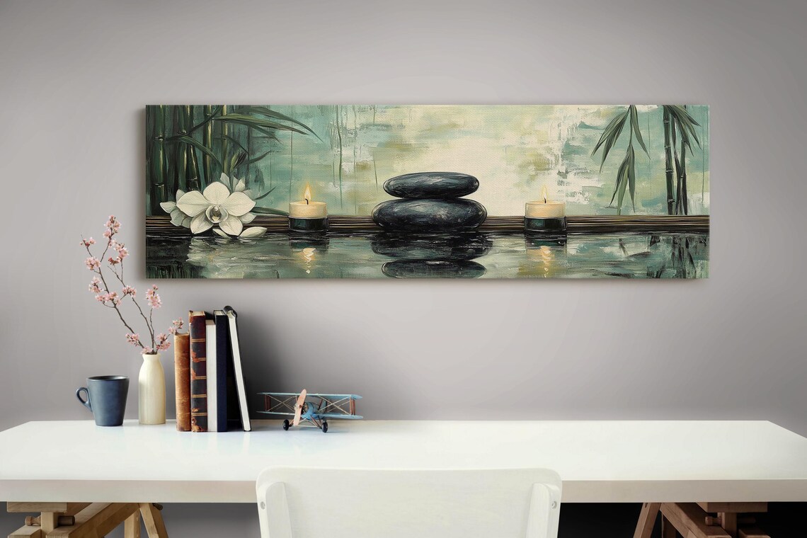 Zen Spa Stones And Bamboo, Tranquil Spa Ambiance - Image 4