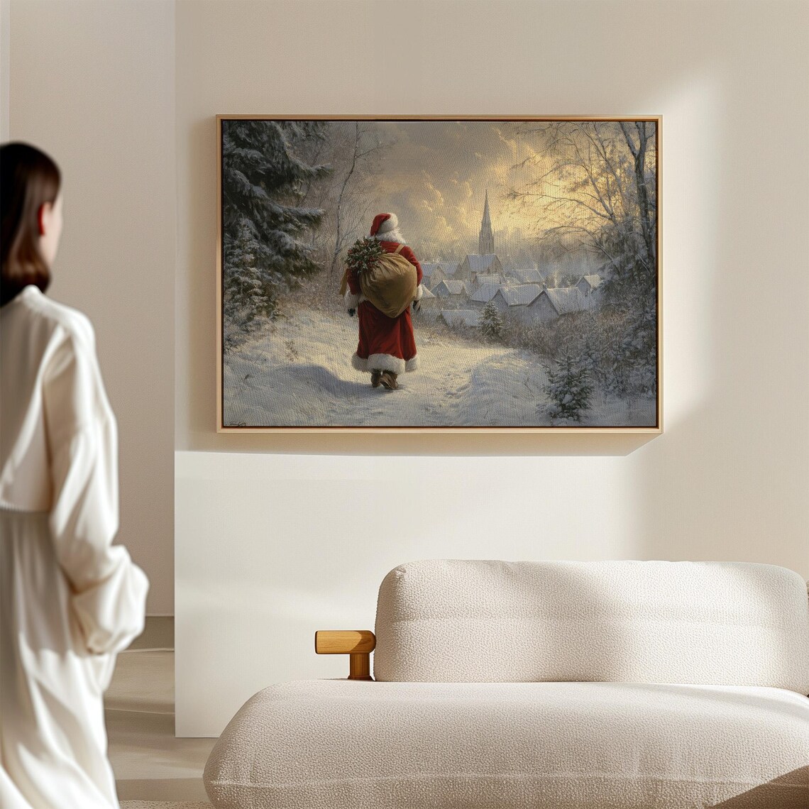 Santa Claus Coming To Deliver Presents, Christmas Art Print - Image 6