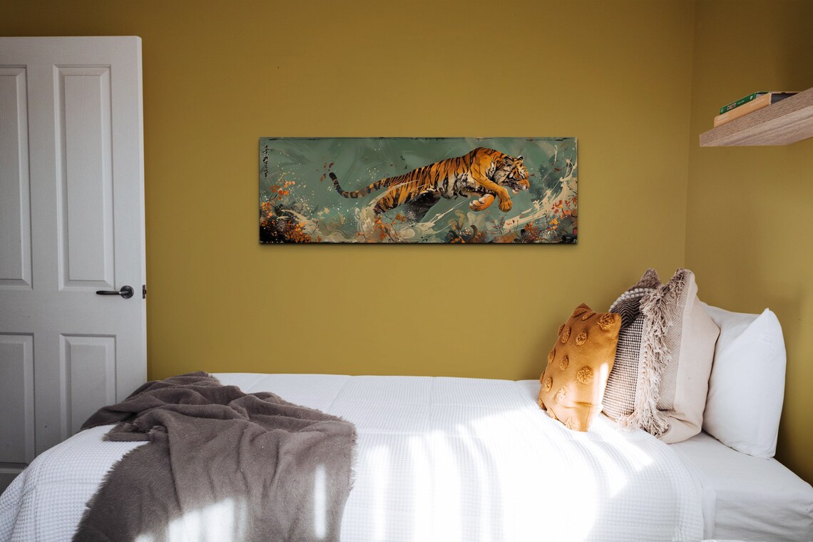 Bengal Tiger Japanese Art Style Wall Art - Image 5