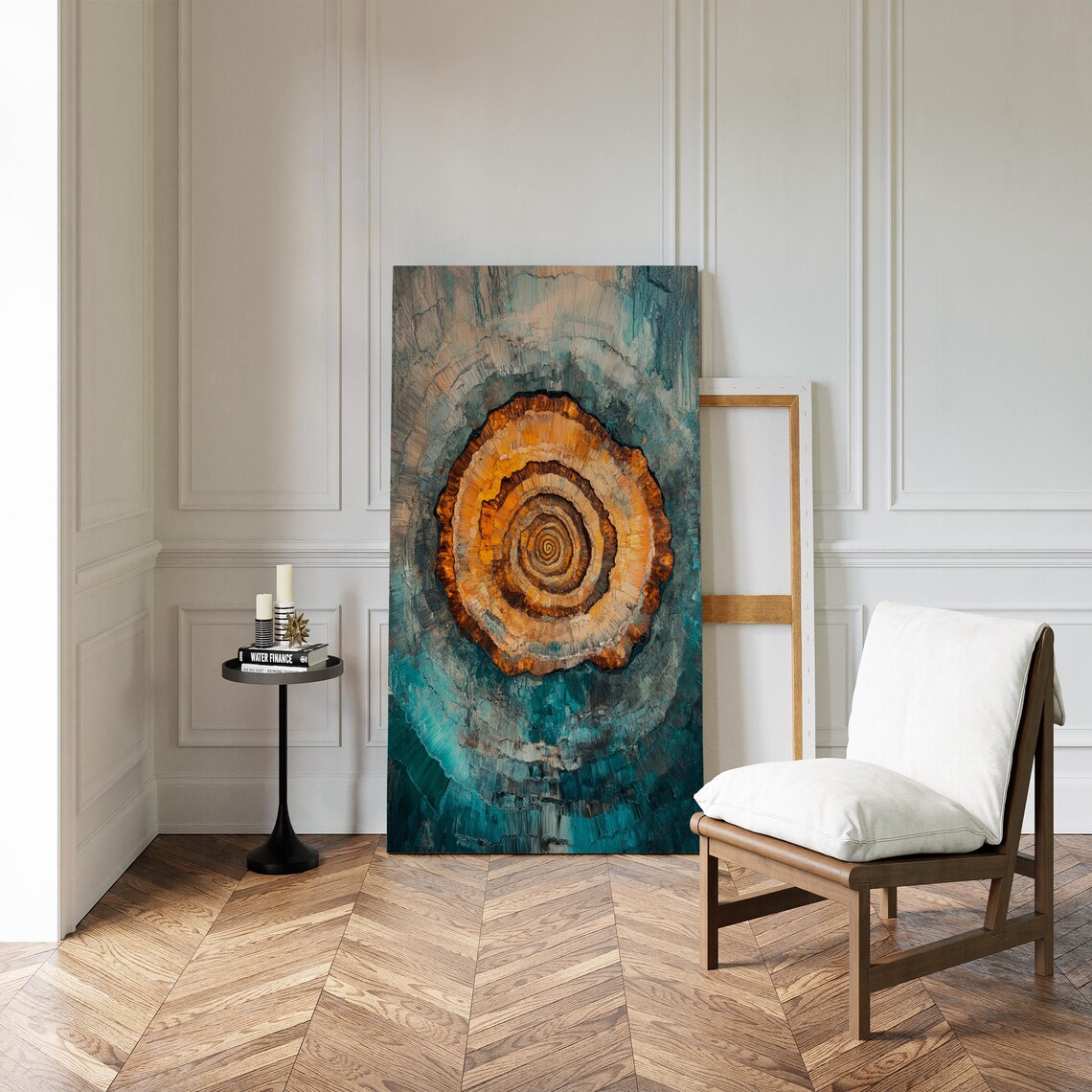 Abstract Geode Spiral, Petrified Wood Texture Art Print - Image 2