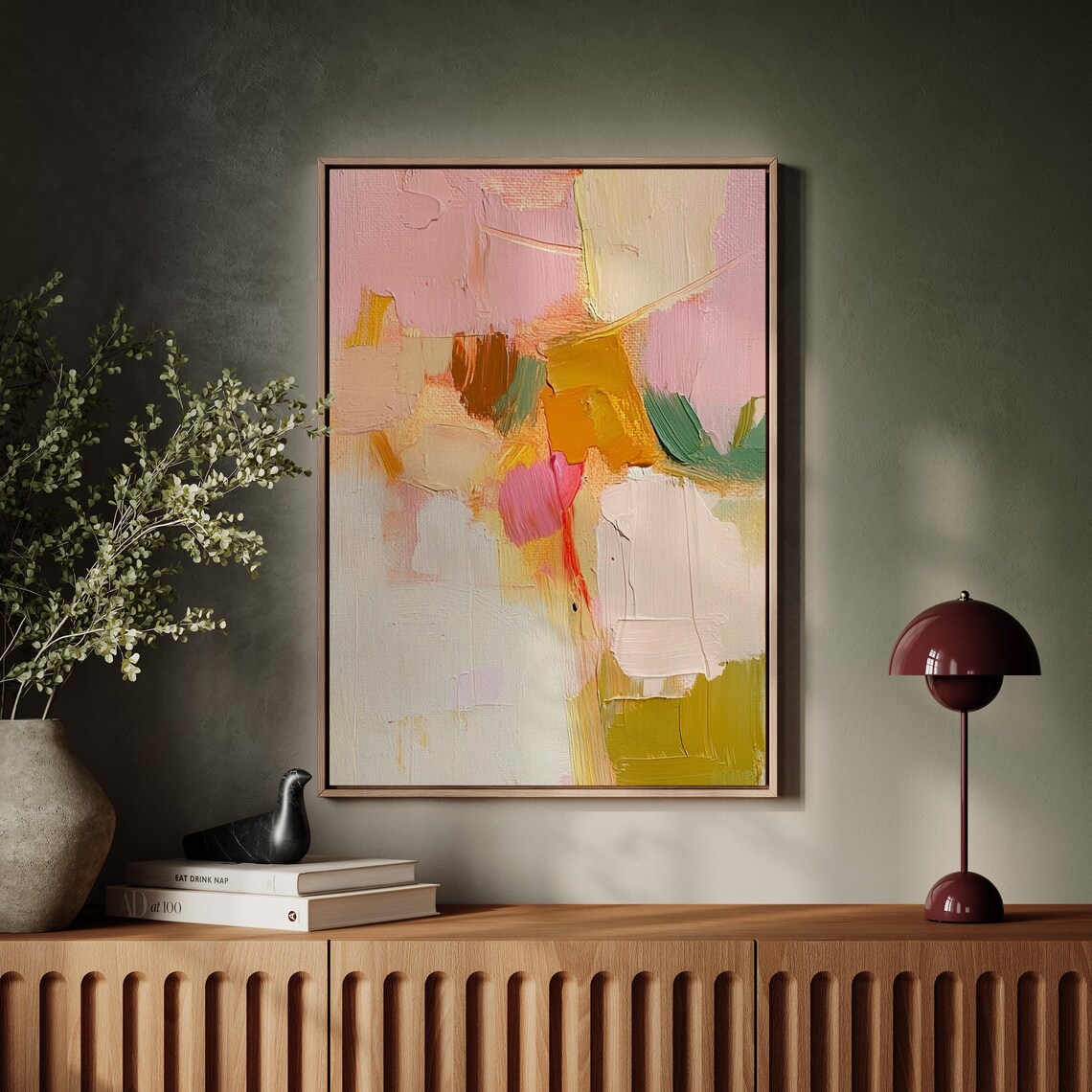 Abstract Pastel Art Print, Bold Textured Modern Decor - Image 6