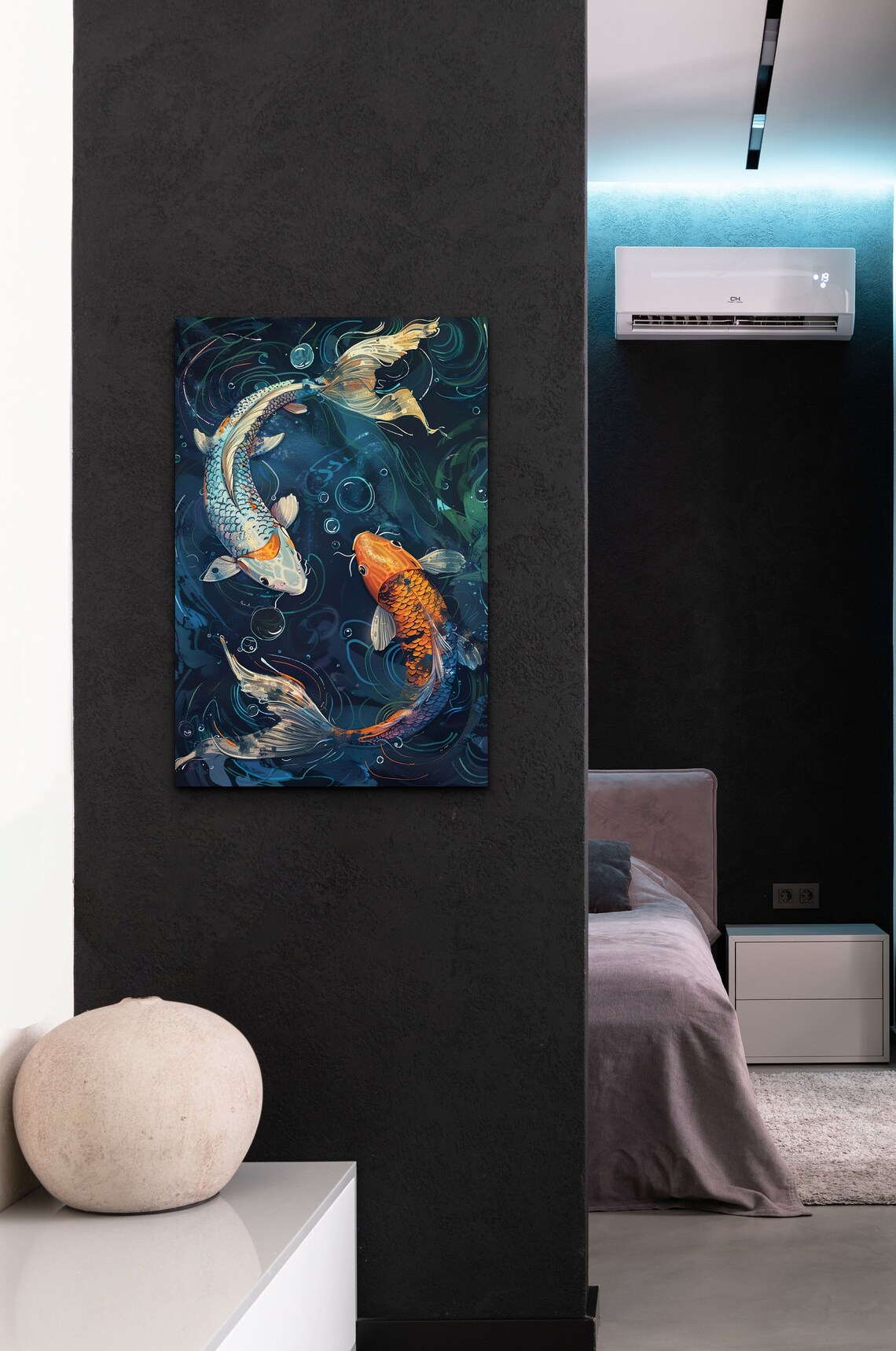 Koi Fish Art Print, Japanese Nature Animal - Image 3