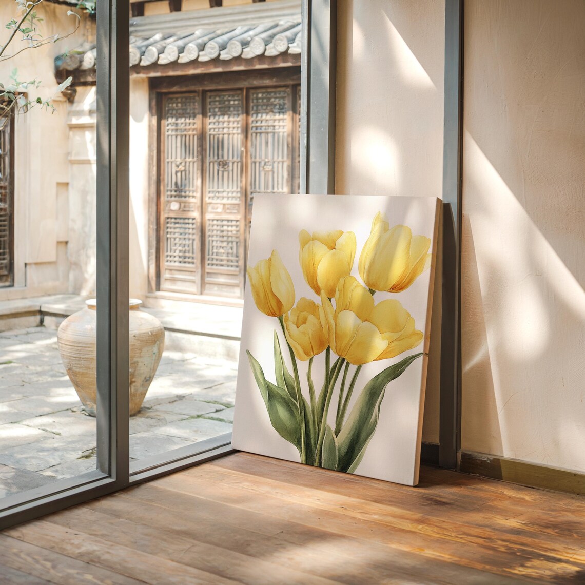 Minimalist Yellow Tulips Art Print, Spring Decor - Image 5