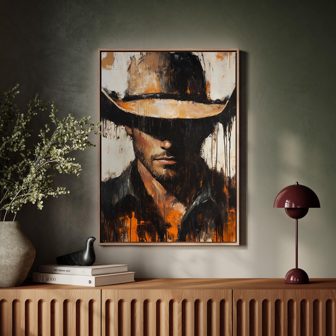 Western Cowboy Art Print, Rustic Country Decor - Image 2