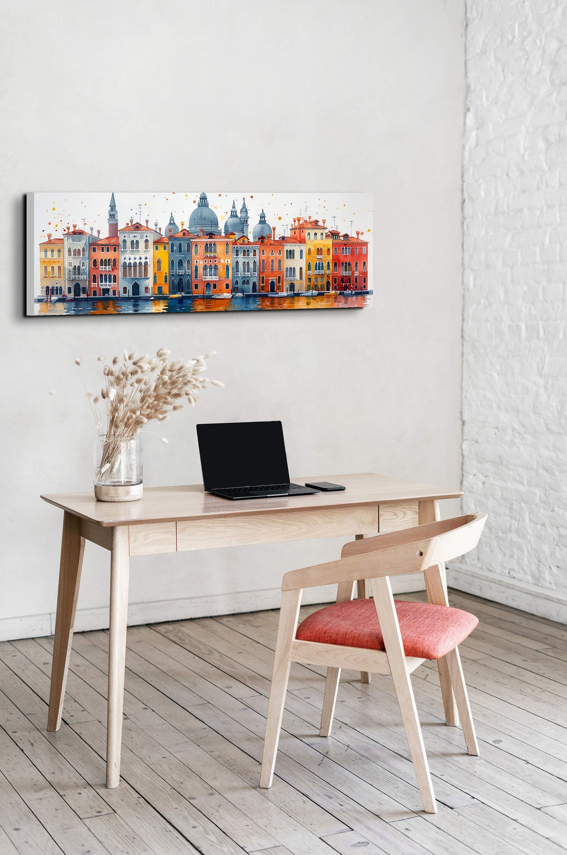 Colorful Venice Waterfront Domes and Bell Tower Skyline Poster - Image 3