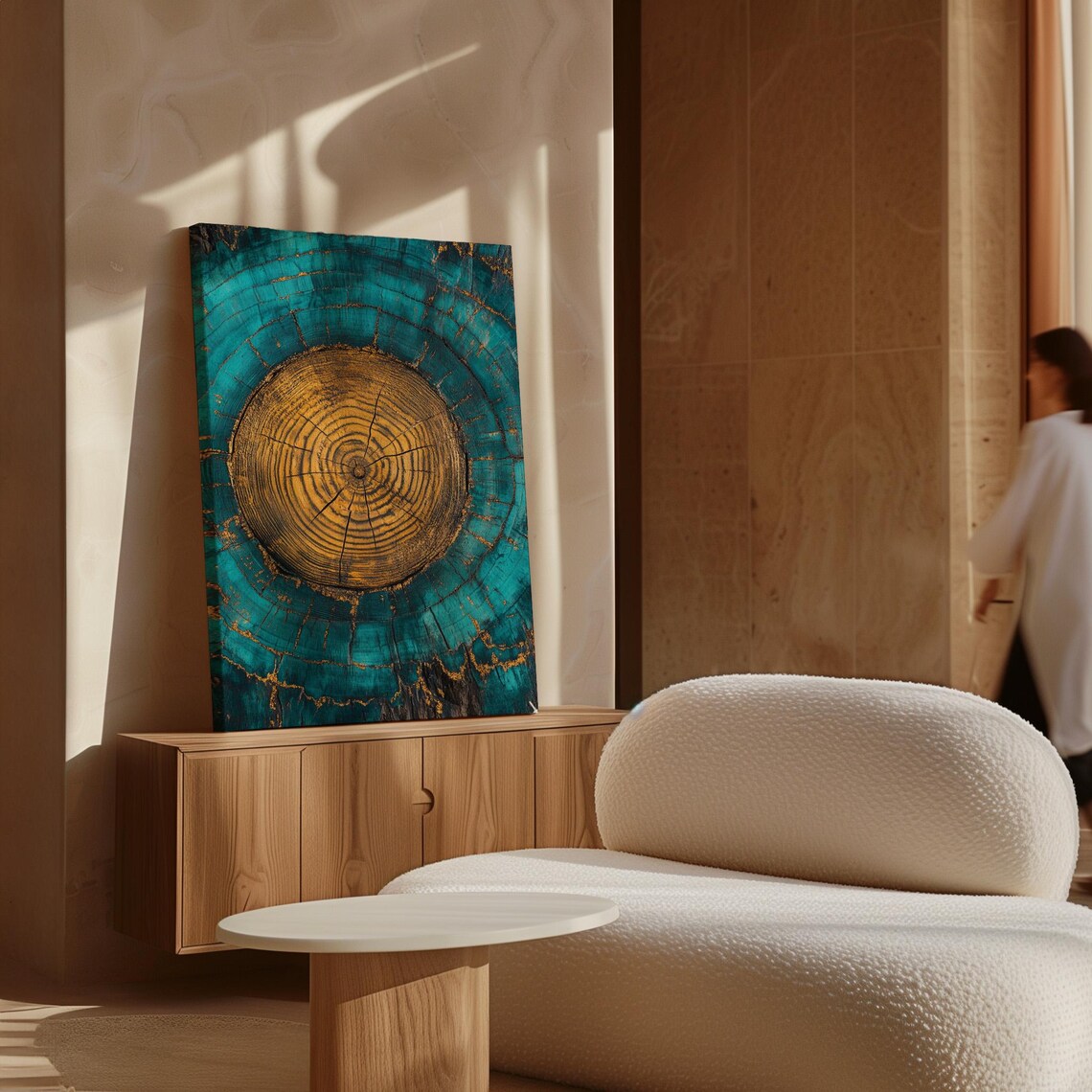 Tree Ring Art Print, Rustic Modern Decor