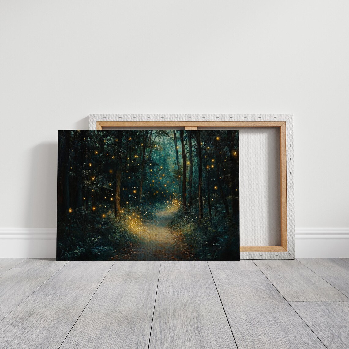 Enchanted Forest Path With Fireflies, Mystical Woodland Landscape - Image 3