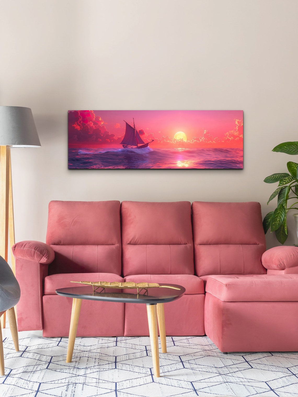 Sailboat With Sunset, Nautical Wall Art - Image 3