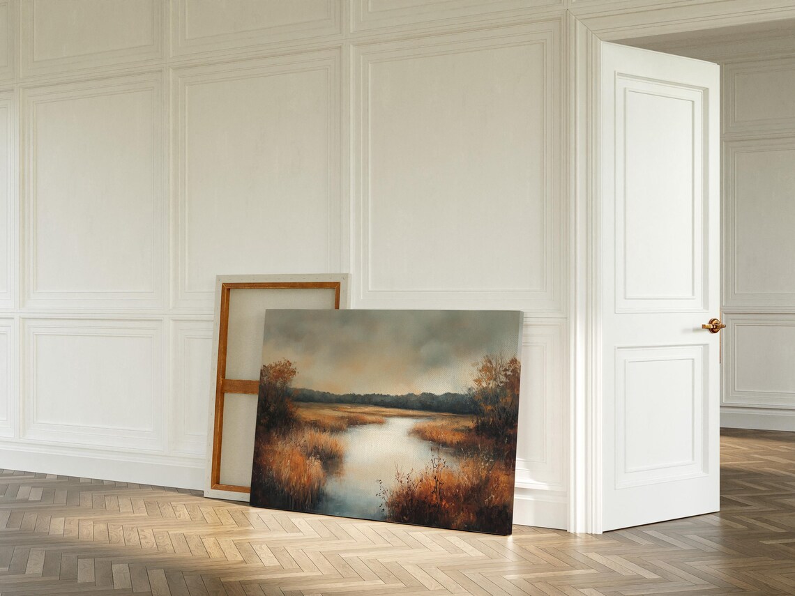 Autumn Marsh Landscape, Rustic Farmhouse Decor - Image 2