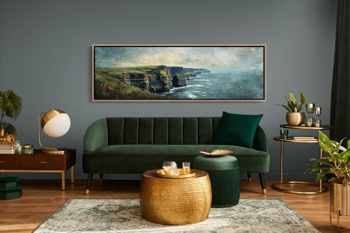 Cliffs of Moher Vintage Coastal Seascape Art Print - Image 4