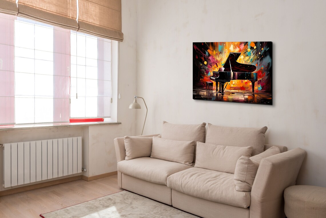 Abstract Piano Art Print, Expressionist Music Art - Image 6
