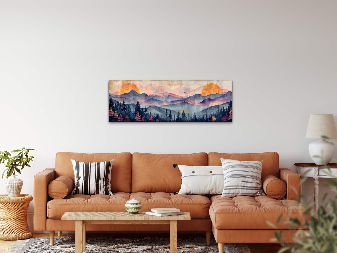 Adirondack Mountains Mid-Century Modern Landscape - Image 6