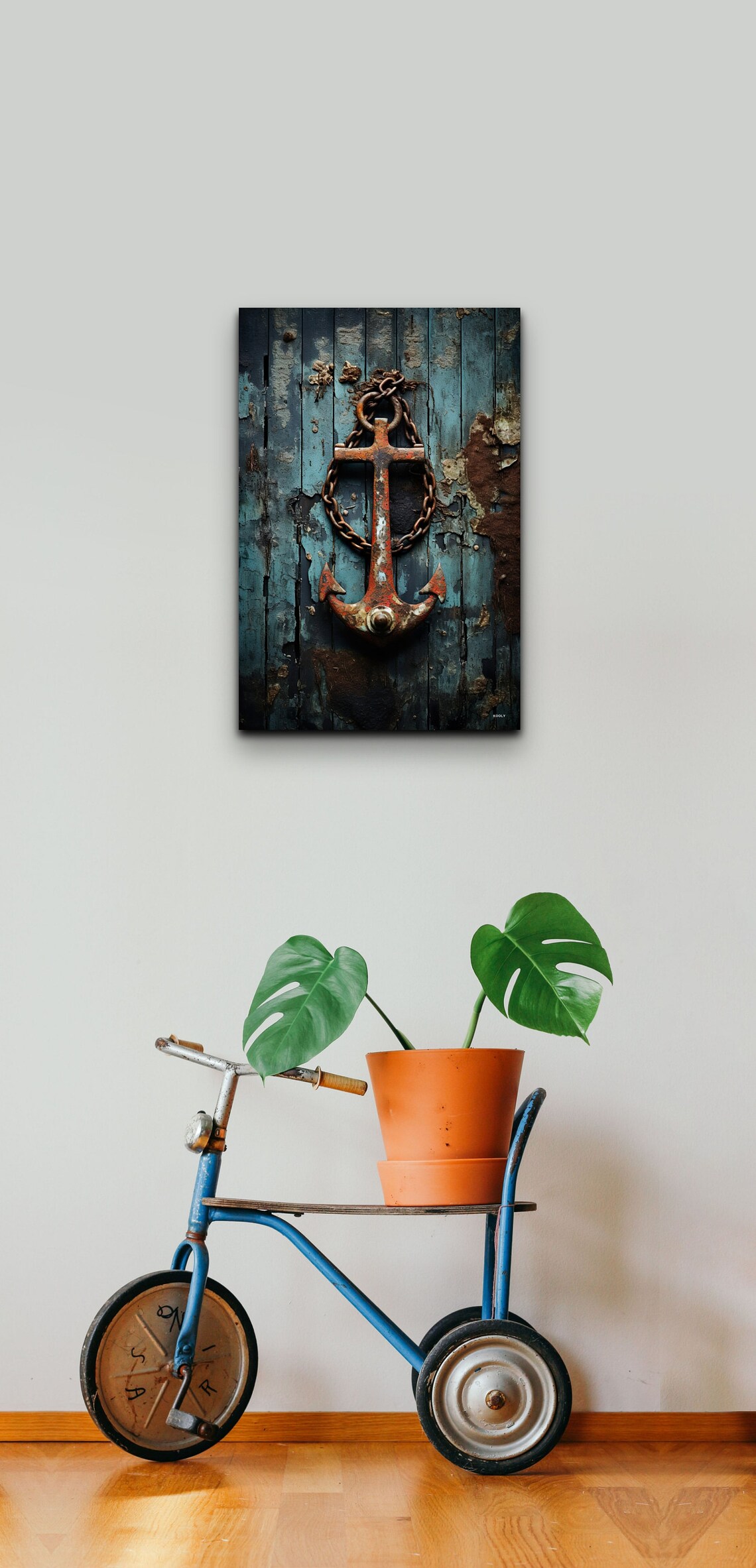 Rusty Anchor Nautical Wall Art, Boathouse Decor - Image 6