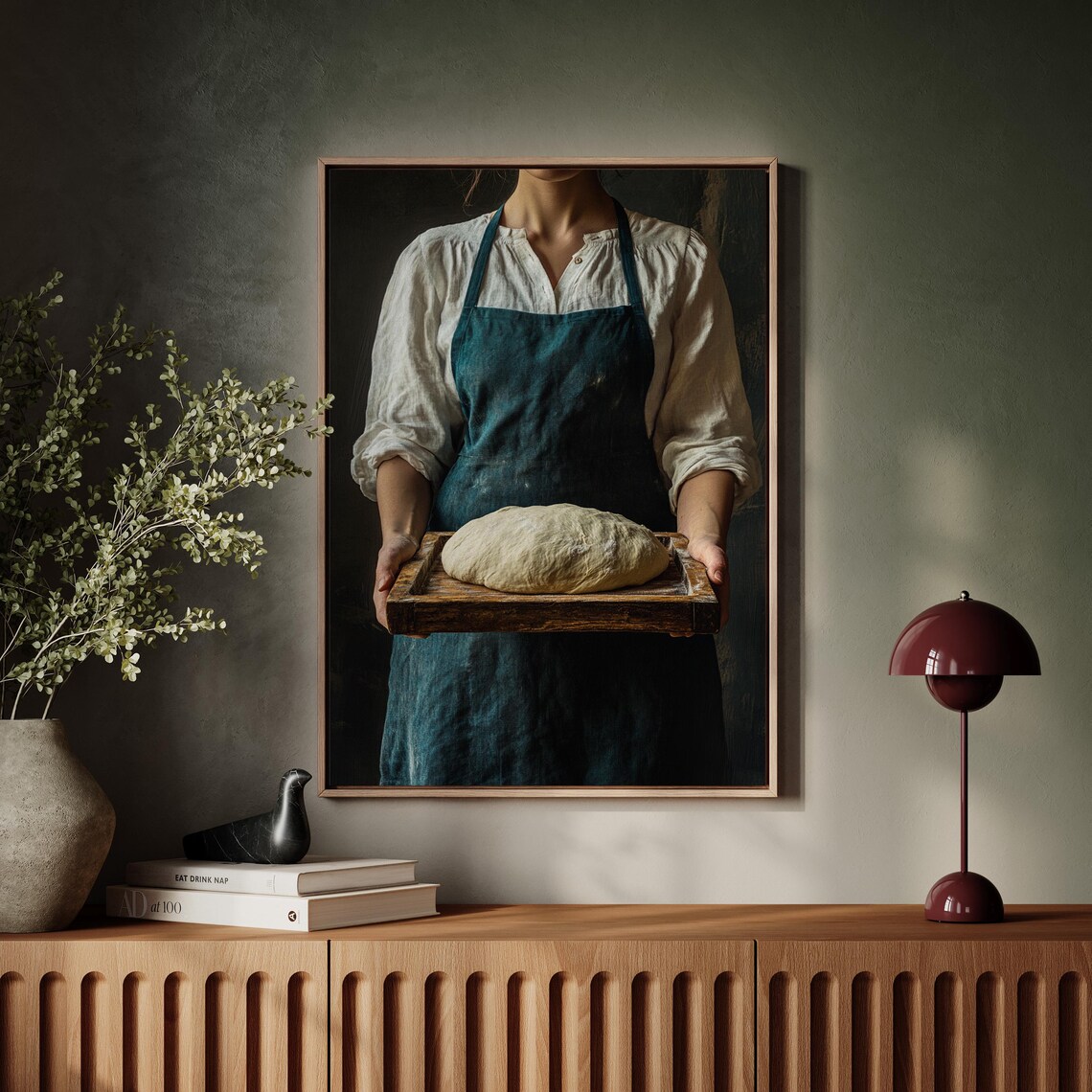 Rustic Baker, Artisan Bread Dough Vintage Style Art Print - Image 5