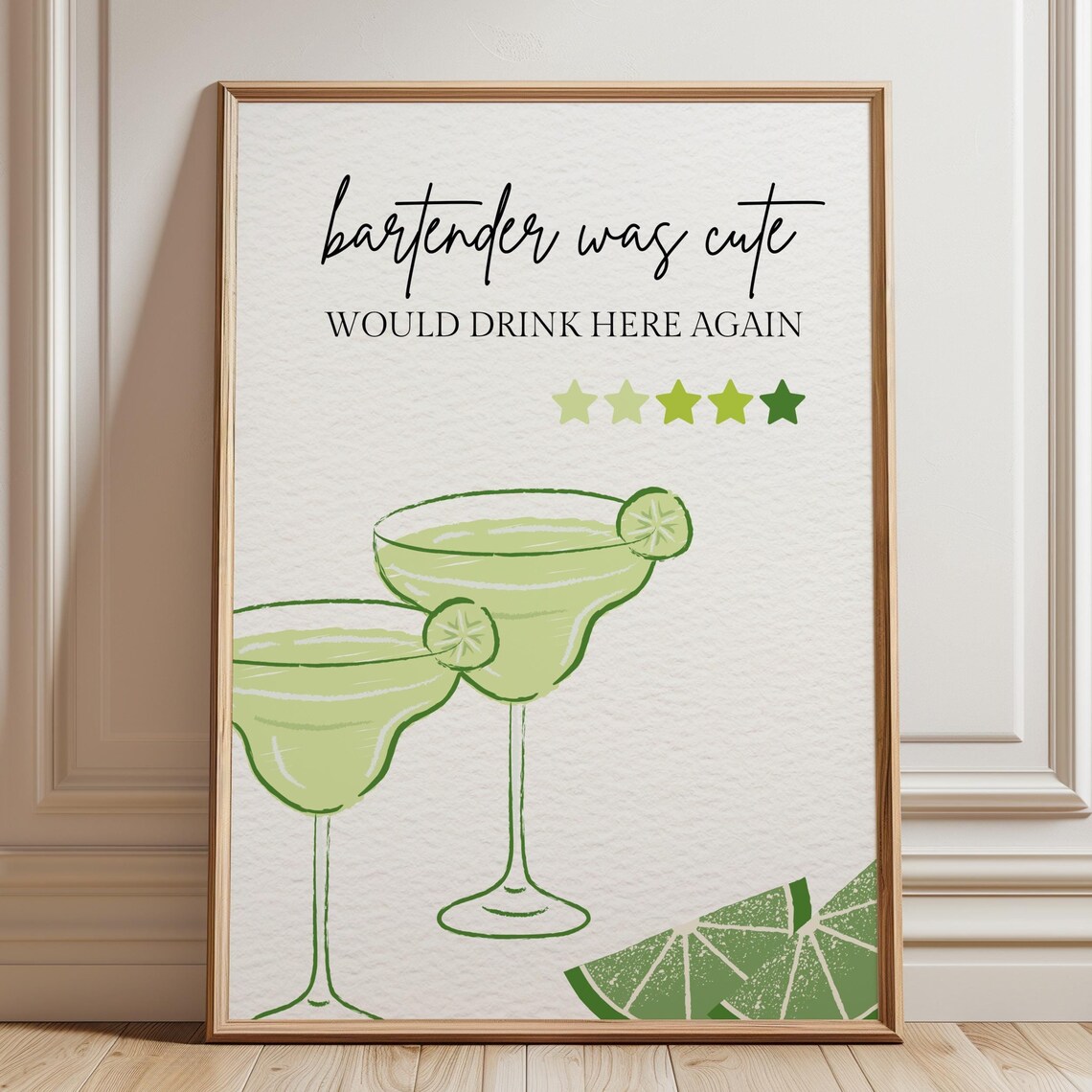 Bartender Was Cute Funny Aesthetic Kitchen Decor - Image 3