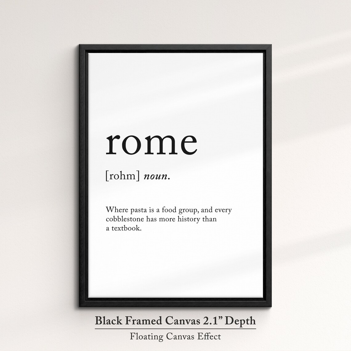 Rome Italy Funny Dictionary Definition Quote Minimalist Wall Poster - Image 2