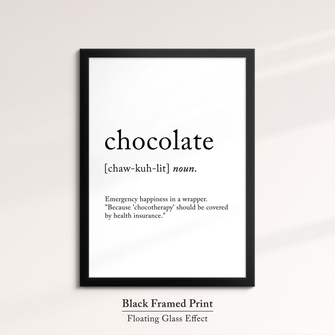 Chocolate Minimalist Definition Quote Word Art Framed Print Framed Female Wall Art Lady Poster Feminine Home Decor Gifts For Her - Image 5