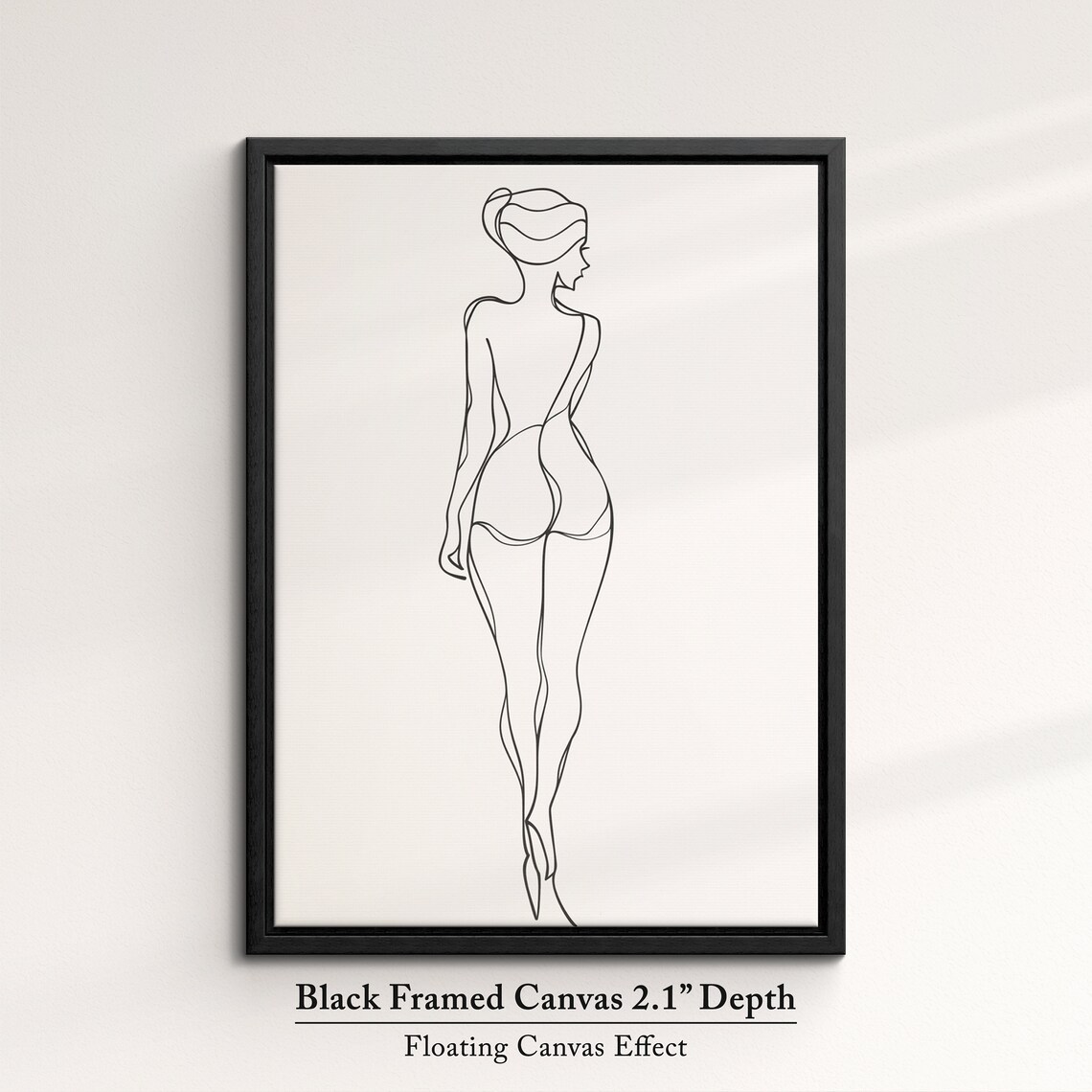 Woman Full Body Line Art Elegant Minimalist Nude Figure Wall Art - Image 2