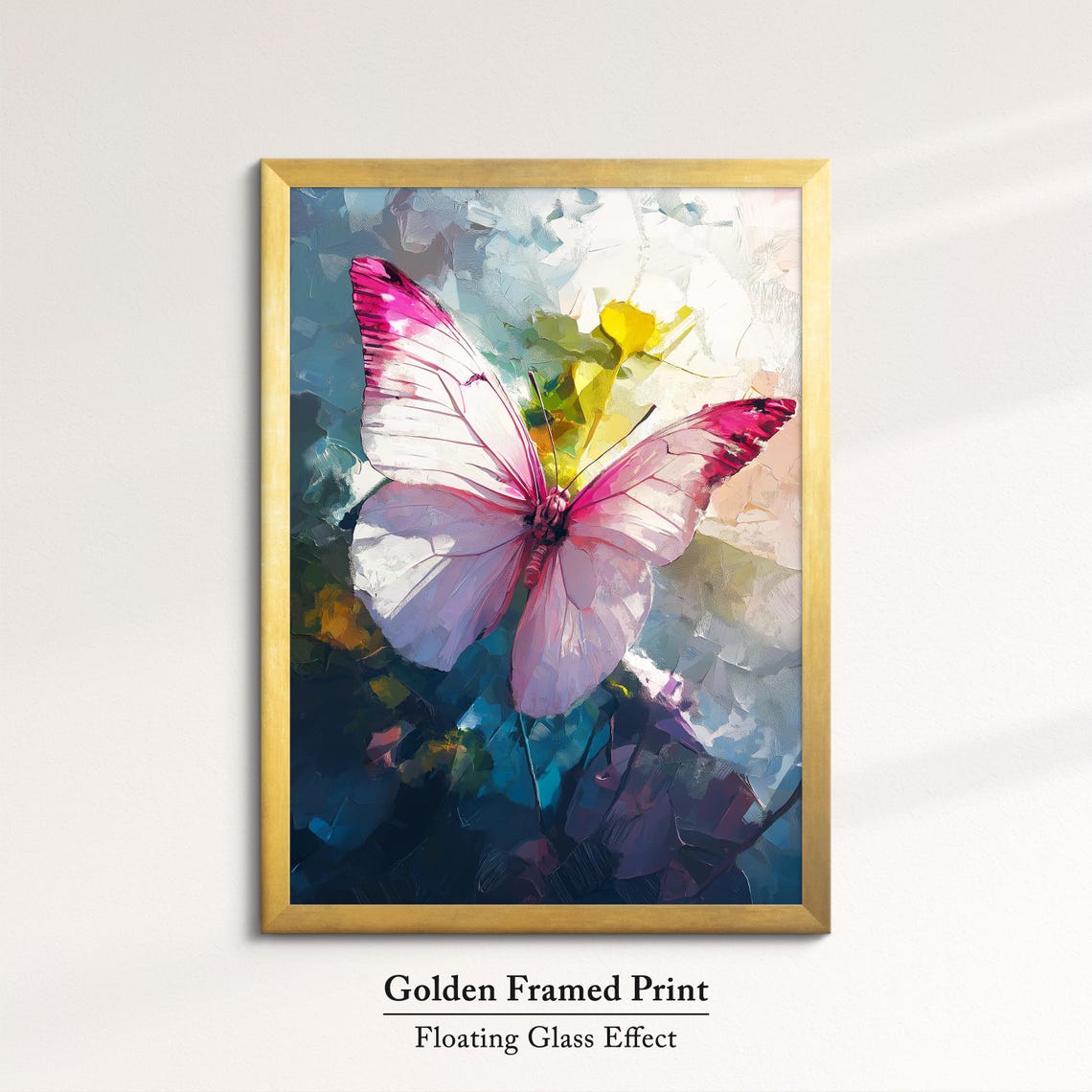Colorful Butterfly Abstract Oil Painting Framed Print Framed Portrait Wall Art Poster Home Decor Interior Butterfly Lover Gift - Image 5