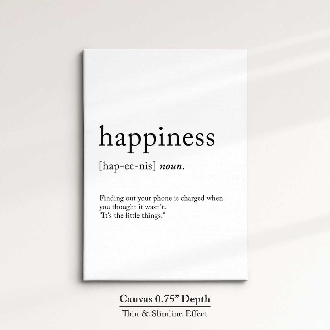 Happiness Minimalist Definition Quote Word Art Framed Print Framed Female Wall Art Lady Poster Feminine Home Decor Gifts For Her - Image 3