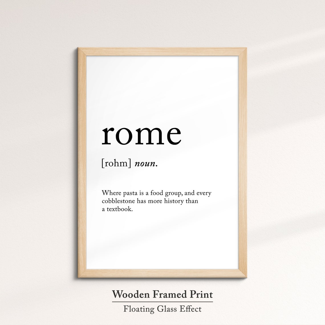 Rome Italy Funny Dictionary Definition Quote Minimalist Wall Poster - Image 6
