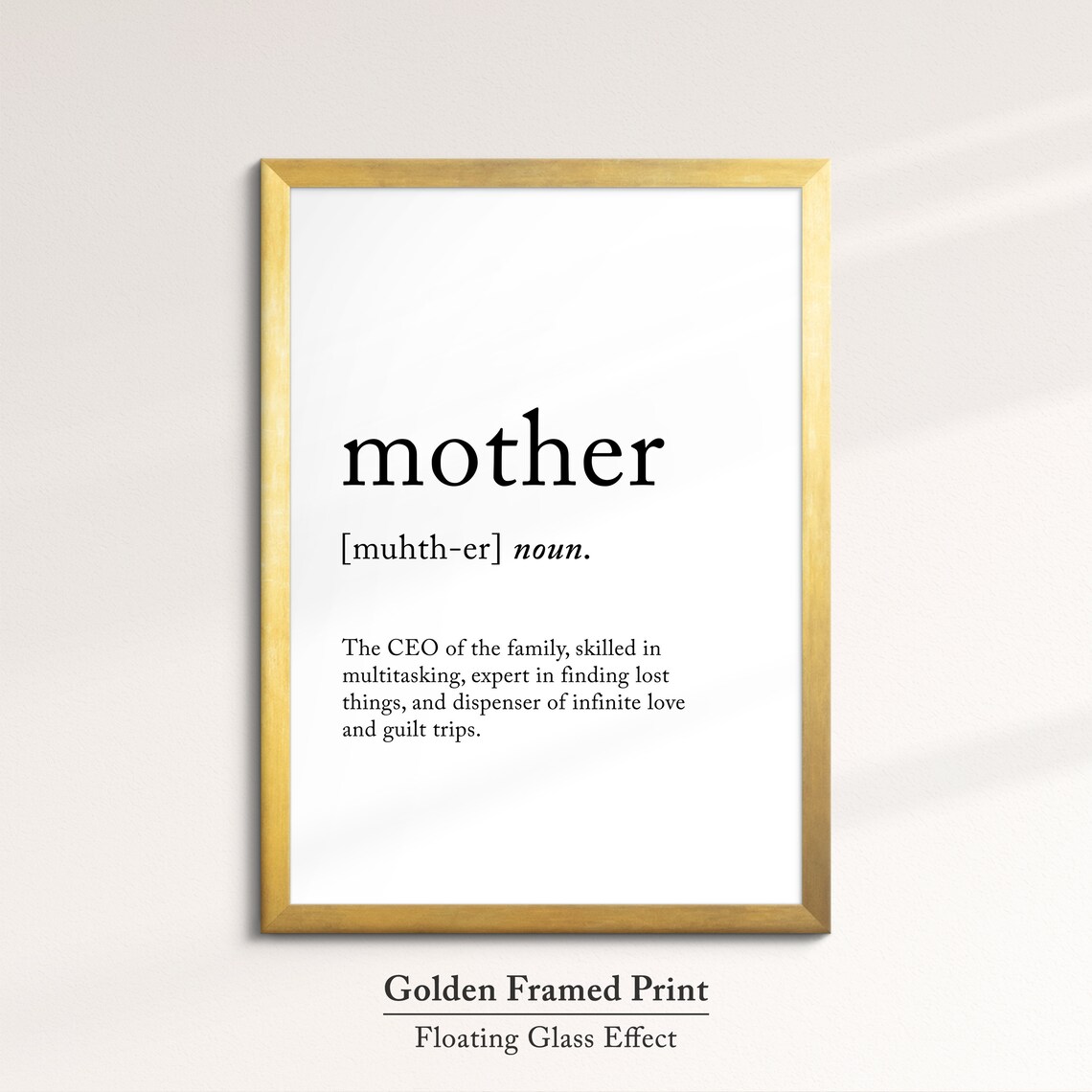 Mother Funny Definition Dictionary Quote Minimalist Framed Print Framed Wall Art Poster Home Decor Interior Funny Gifts For Mom Mum - Image 5