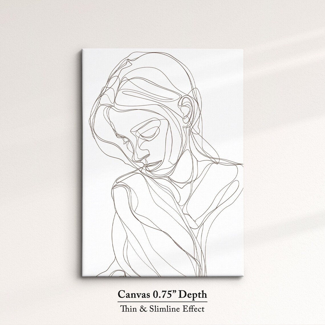 Minimalist One Line Woman Face Art Print Feminine Line Drawing Poster - Image 4