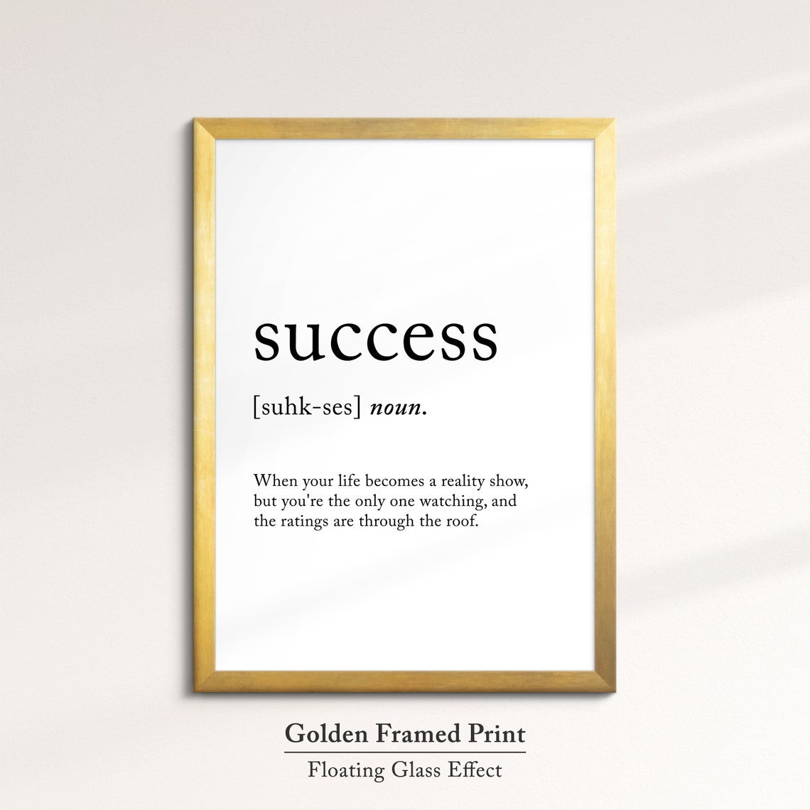 Success Funny Dictionary Definition Quote Minimalist Wall Art Poster - Image 5