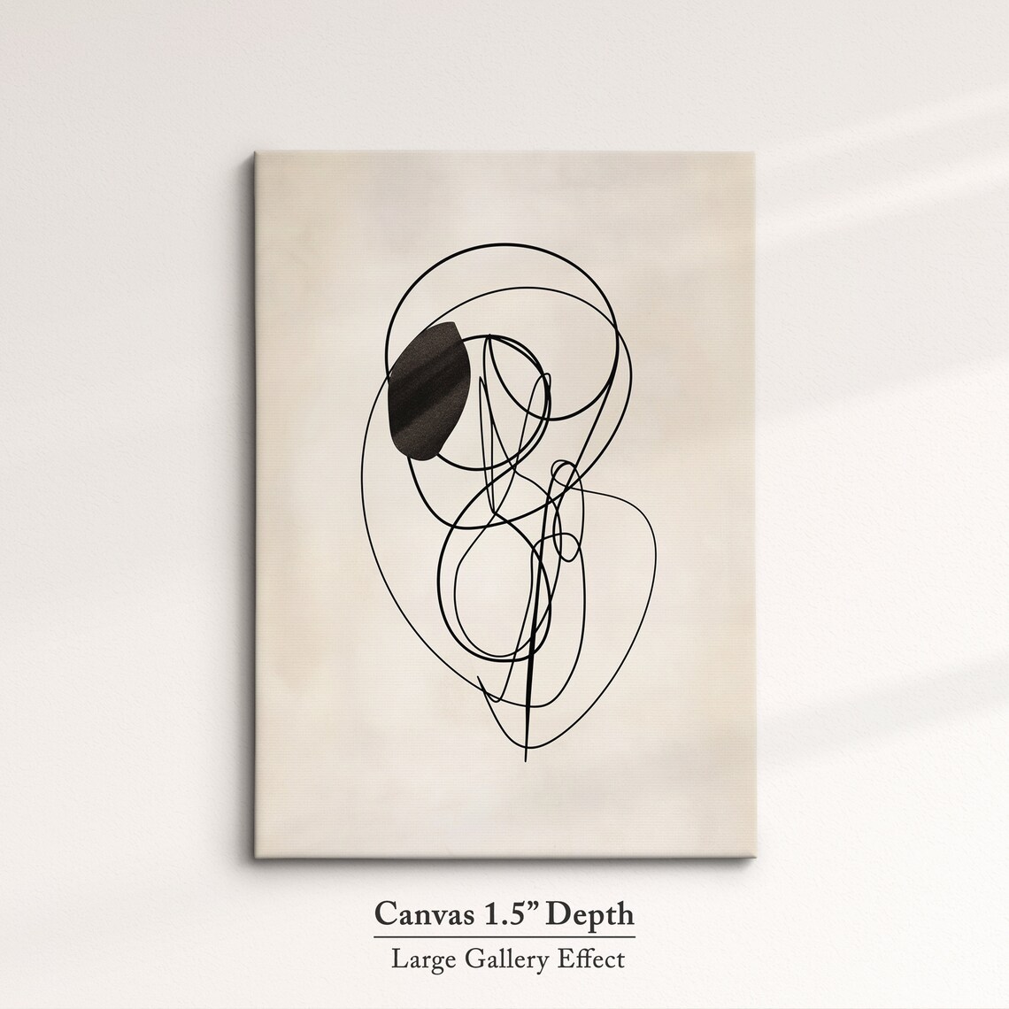 Abstract Continuous Line Drawing Scribble Art Modern Minimalist Wall Art Print - Image 2