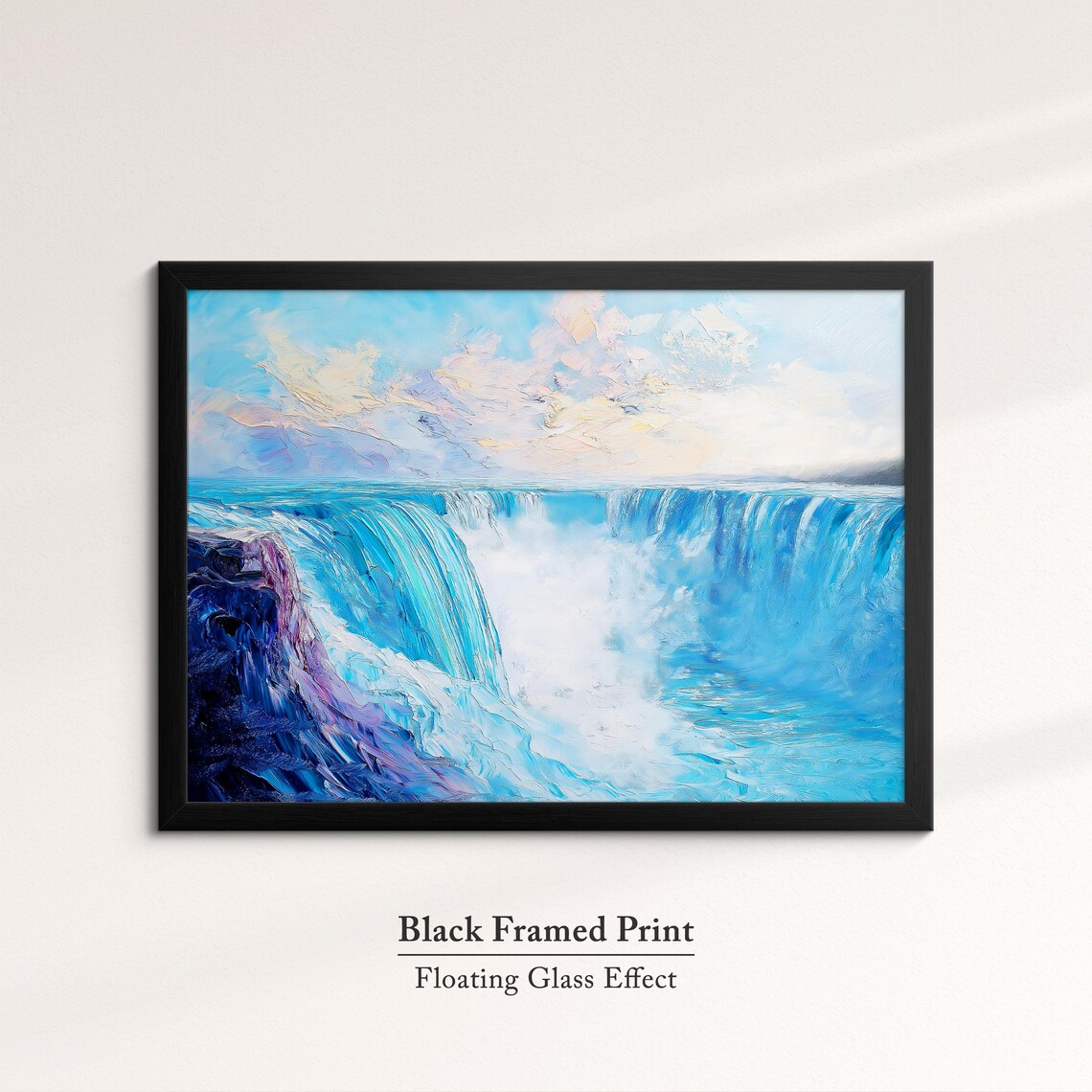 Niagara Falls Blue Waterfall Impressionist Oil Painting Travel Poster - Image 8