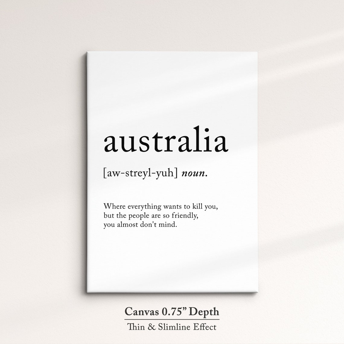 Australia Dictionary Definition Funny Wildlife Quote Minimalist Poster - Image 4