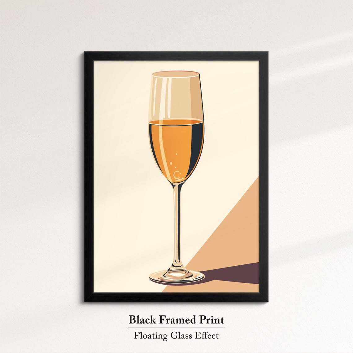 Minimalist Champagne Flute Illustration Boho Kitchen Wall Art Print - Image 8