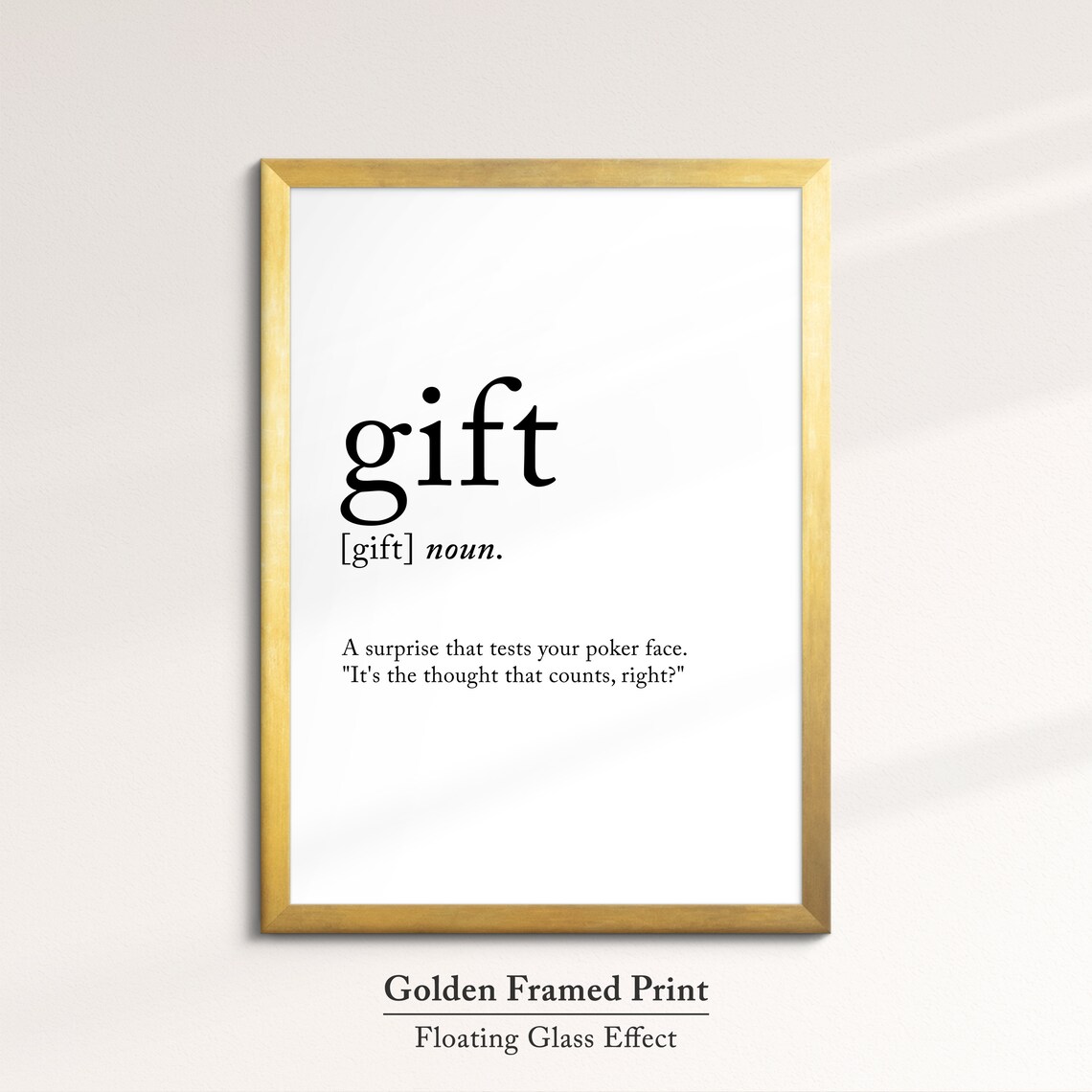 Gift Dictionary Definition Word Art Minimalist Typography Art Poster - Image 4