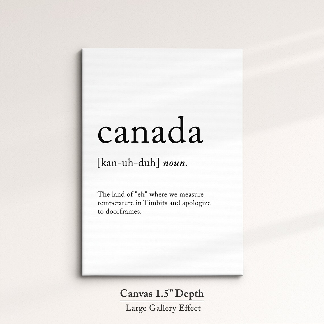 Canada Definition Dictionary Funny Quote Minimalist Framed Print Framed Wall Art Poster Home Decor Interior Canadian Gifts - Image 3