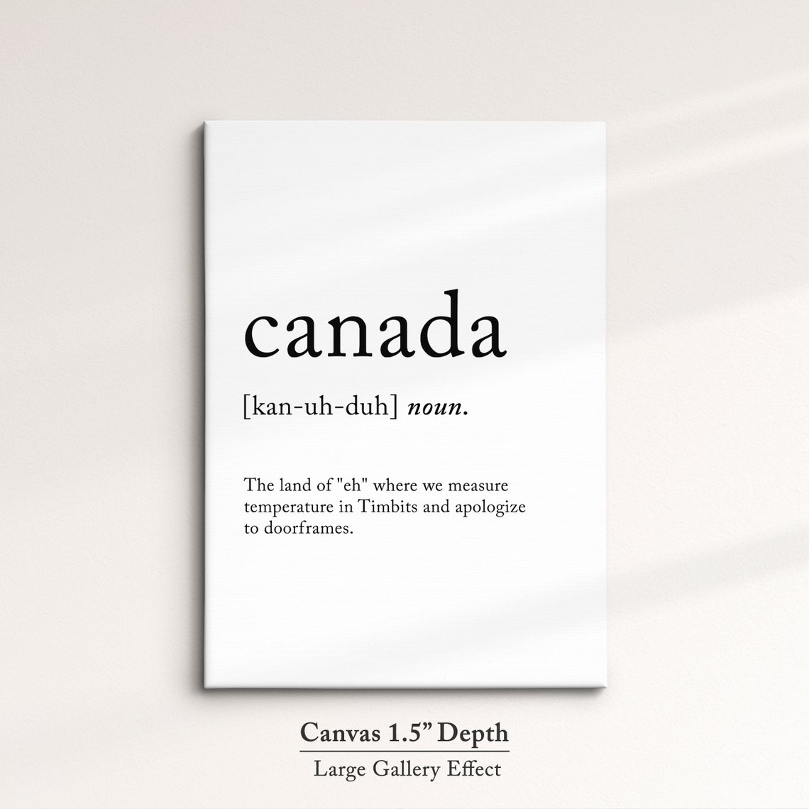 Canada Dictionary Definition Funny Eh Timbits Quote Minimalist Poster - Image 3