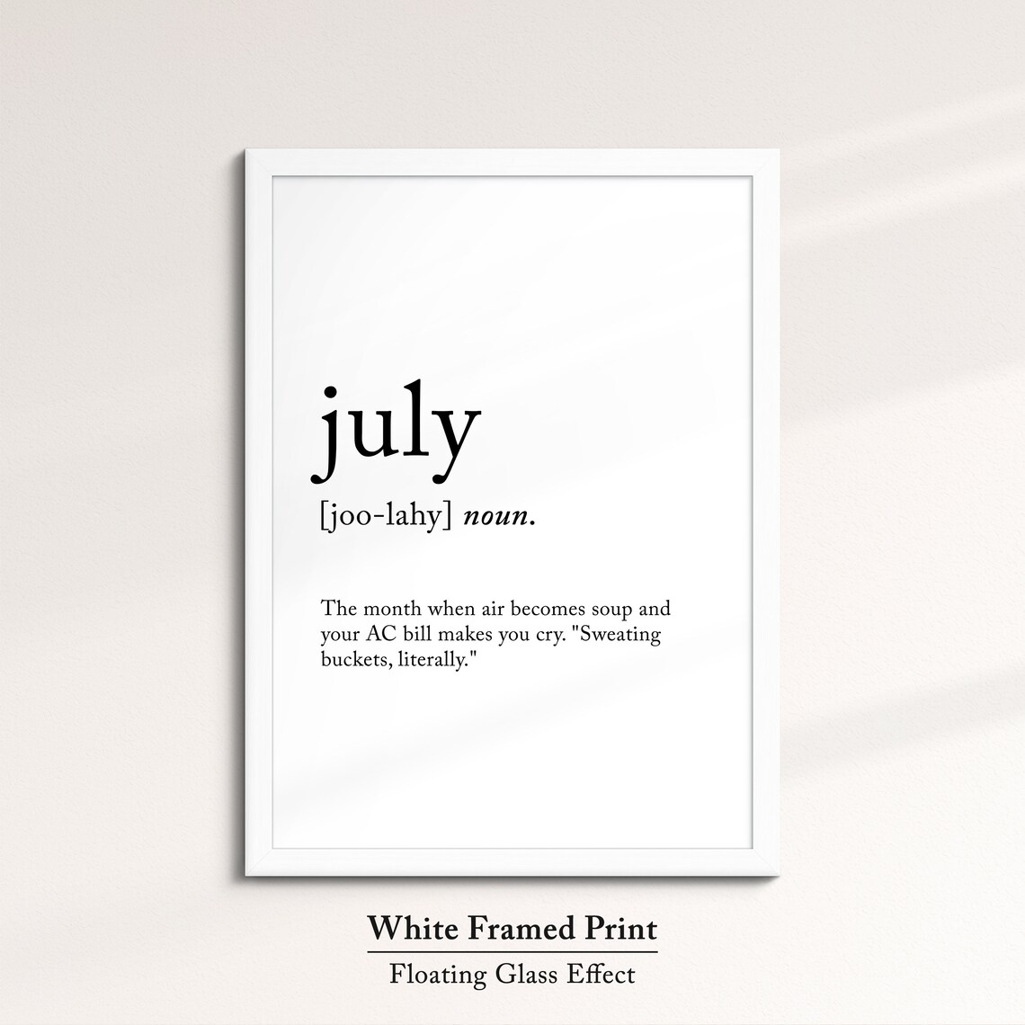 July Minimalist Definition Quote Word Art Framed Print Framed Female Wall Art Lady Poster Feminine Home Decor Gifts For Her - Image 7