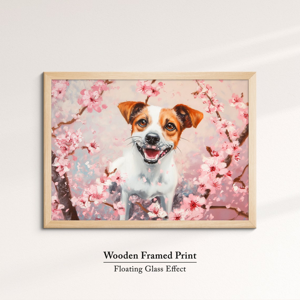 Cheerful Jack Russell Terrier Portrait In Blooming Cherry Tree Poster - Image 6