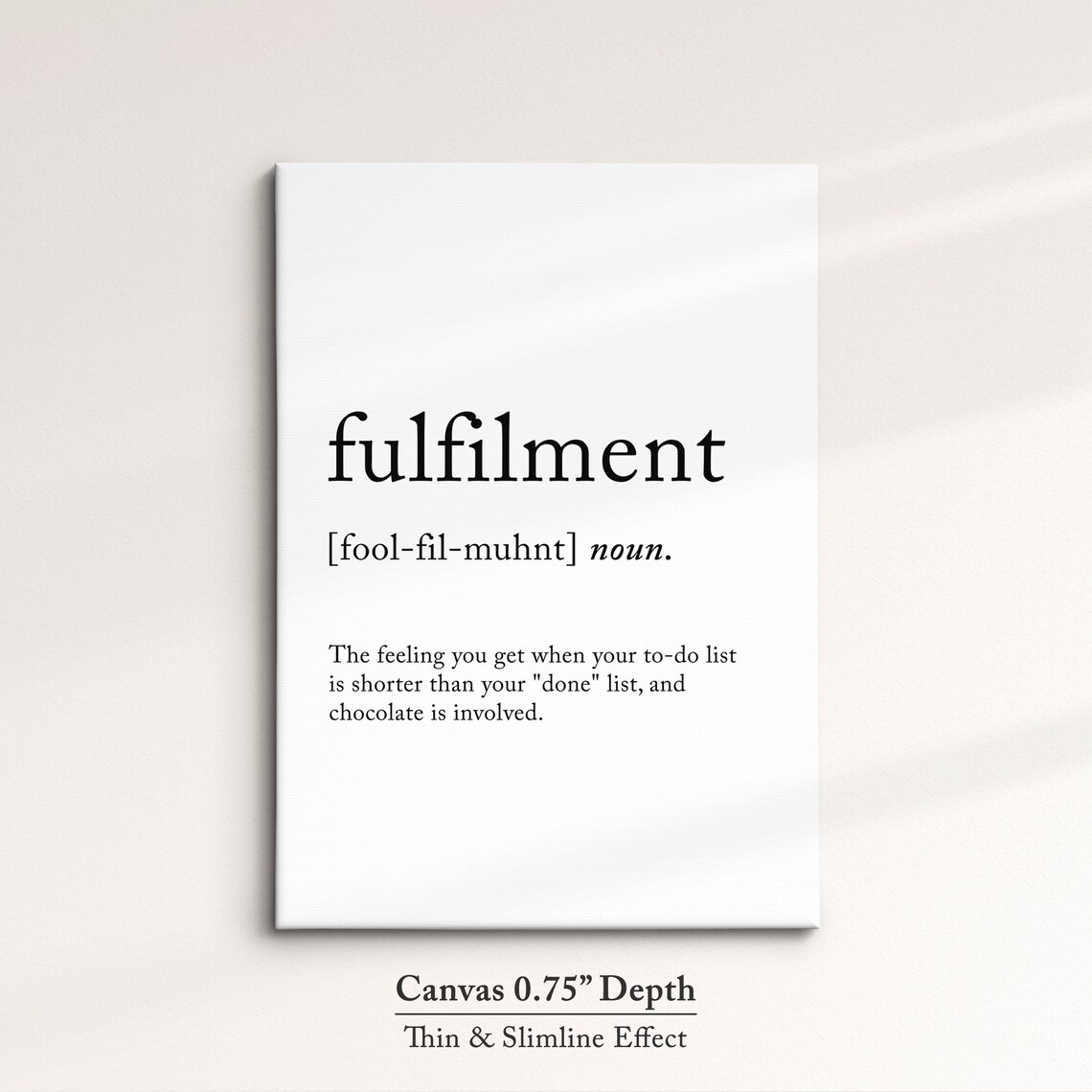 Fulfilment Funny Definition Dictionary Quote Minimalist Framed Print Framed Wall Art Poster Home Decor Interior Inspirational Gifts - Image 4