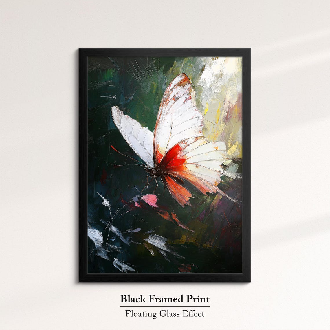 Colorful Butterfly Abstract Oil Painting Framed Print Framed Portrait Wall Art Poster Home Decor Interior Butterfly Lover Gift - Image 8
