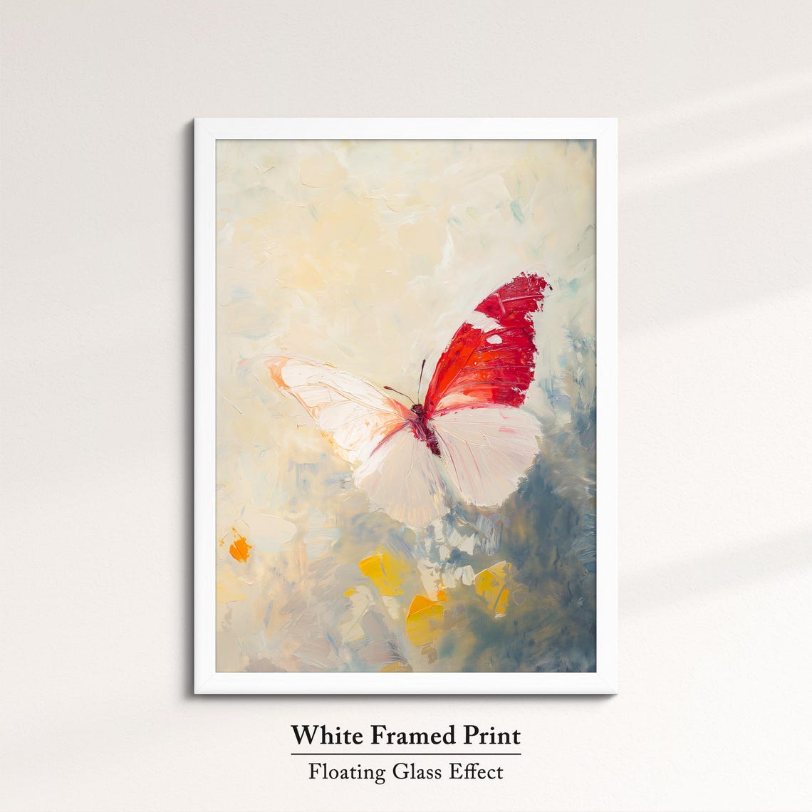 Colorful Butterfly Abstract Oil Painting Framed Print Framed Portrait Wall Art Poster Home Decor Interior Butterfly Lover Gift - Image 7