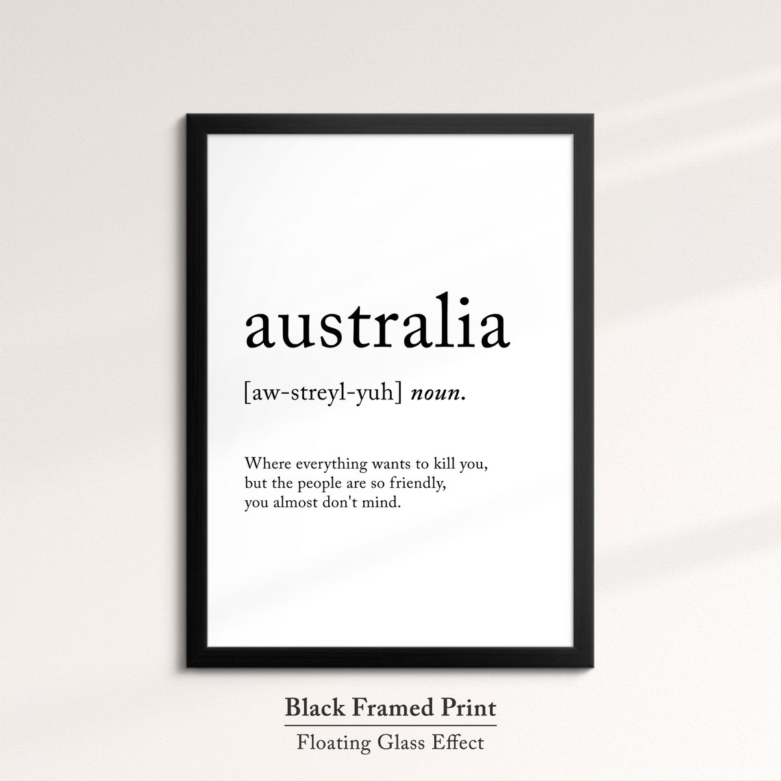 Australia Dictionary Definition Funny Wildlife Quote Minimalist Poster - Image 8